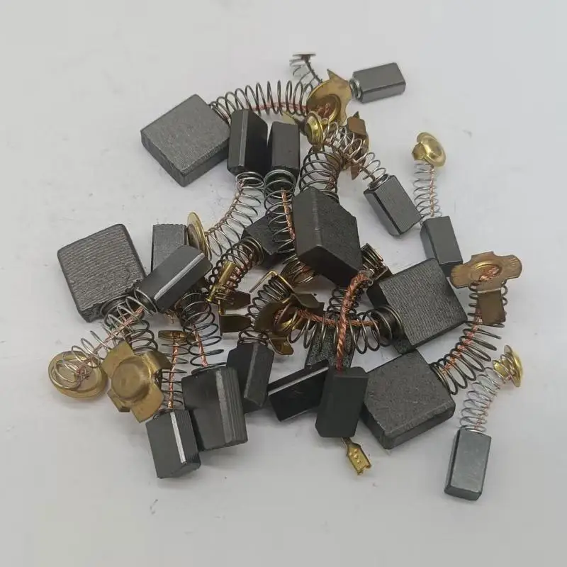 60Pcs Electric Motor Carbon Brushes Power Tool Carbon Brush Replacement 10 Different Types Repairing Parts