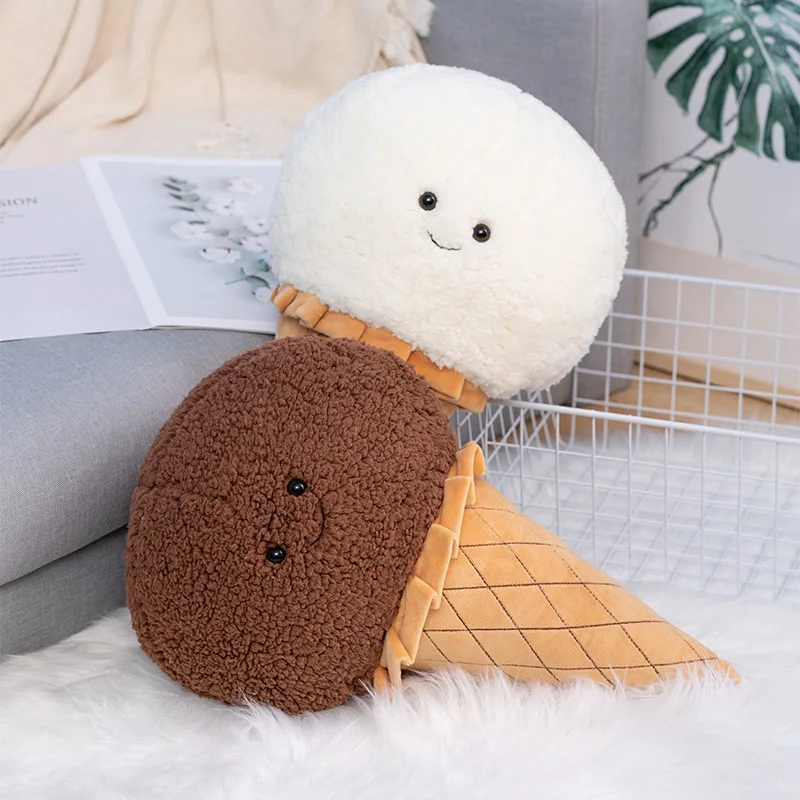 46x28cm helado Plushie postre comida muñeca lindo juguete para muñeco de peluche almohada colorida para niños decoración de regalo de cumpleaños