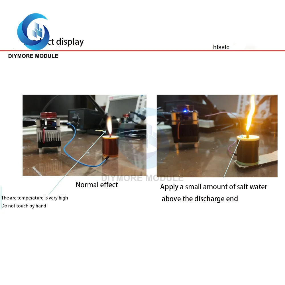 Tesla Coil High Frequency HFSSTC Electronic Candle Plasma Flame DC 36V-48V/DC 36V-40V Technology Experimental Teaching Model