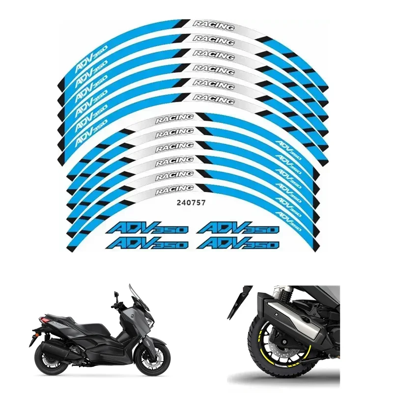 For YAMAHA ADV350 Motorcycle Parts Contour Wheel Decoration Decal Sticker - A