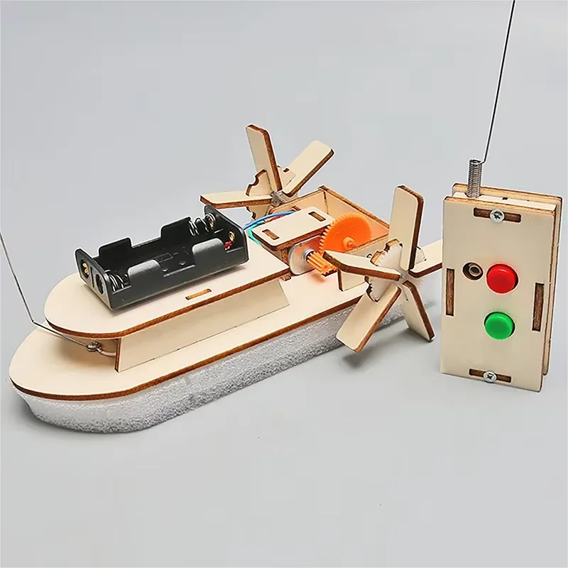 DIY Boat Model Science Toys Kids STEM Electric Educational Teaching Kit 3D Assemble Wooden Boat Toy Scientific Experiment Kit