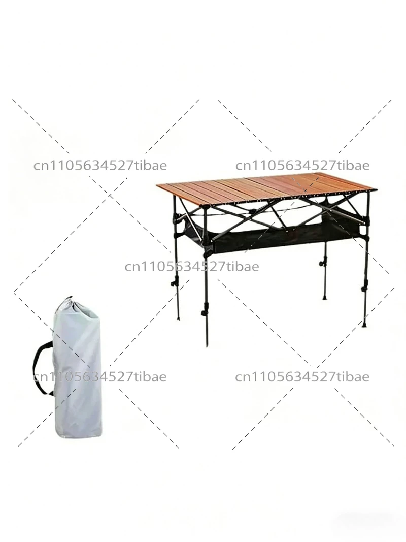 Free adjustable table Outdoor folding mesh pocket table Carbon steel metal picnic folding stall table Car self-driving tour