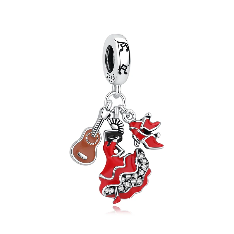 Original 925 Sterling Silber Charms Liebes-Reisekoffer London Bus Anhänger Perlen Passend für Armbänder Halsketten Schmuck für Frauen