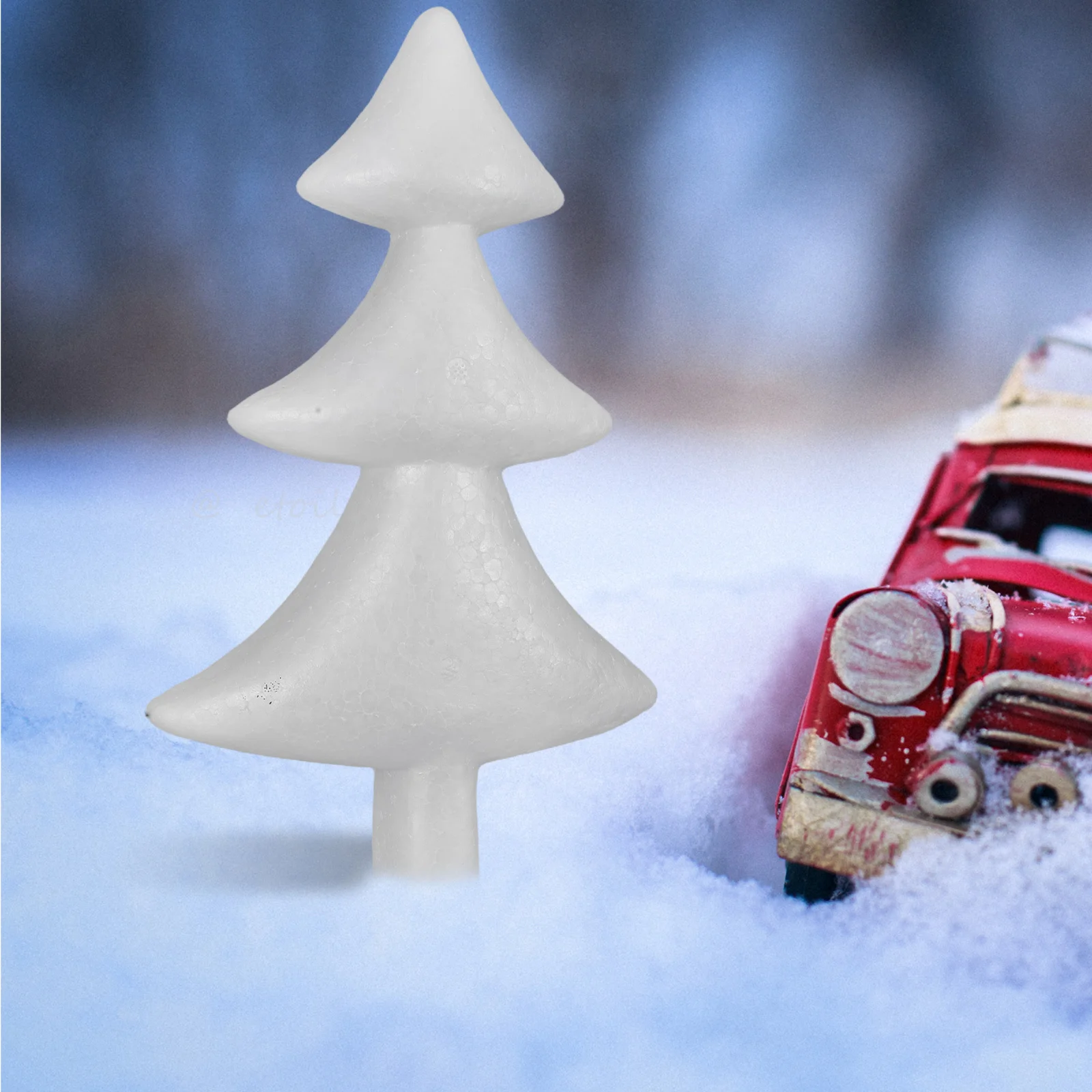 

8Pcs 27cm Foam Half Tree DIY Snow Scene Christmas Craft Paintable Decoration for Home Office Store Tree Decor White Foam Trees