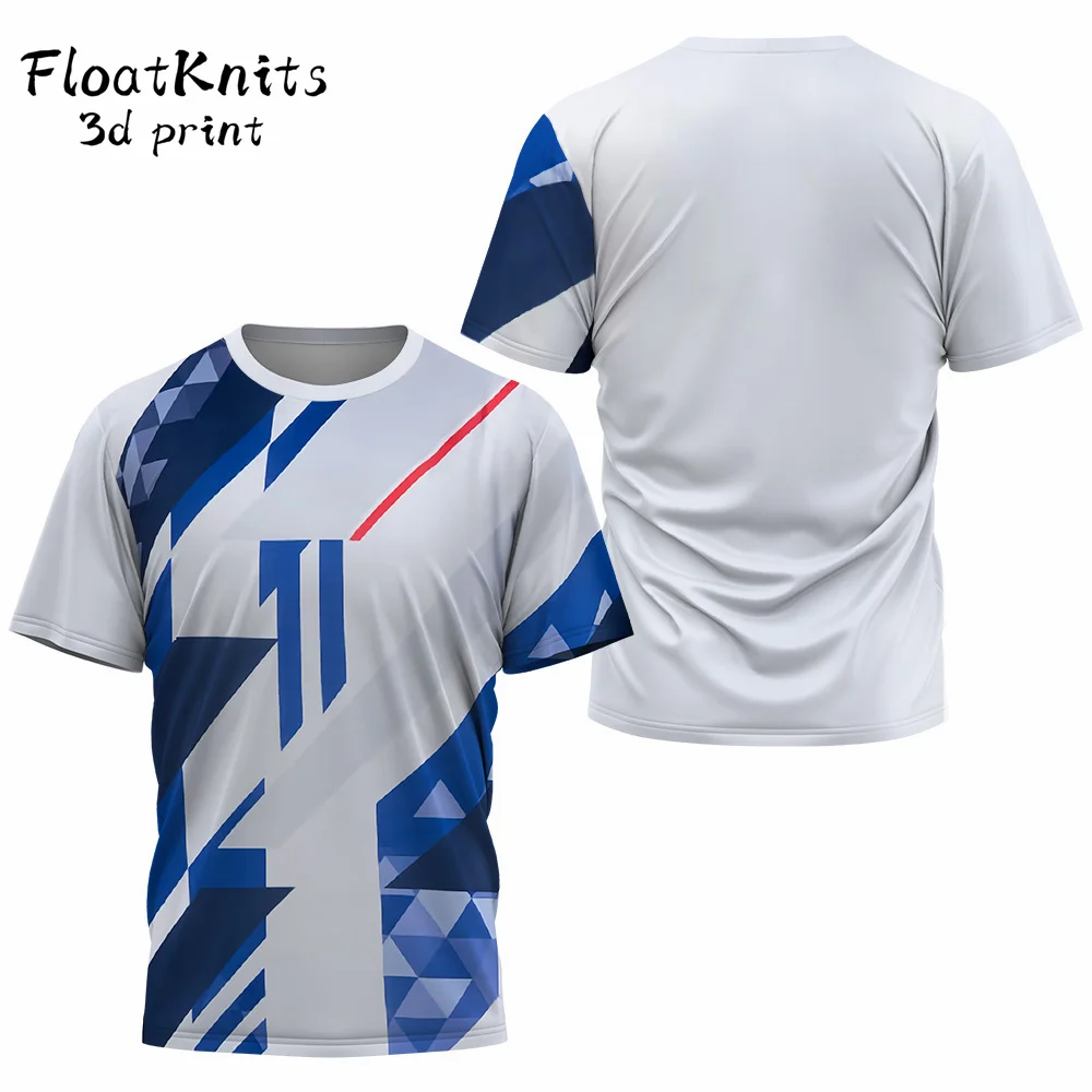 

Men's T-Shirts Gradient Harajuku Badminton Table Tennis Tracksuits Summer Comfortable Breathable Quick Dry Tees Loose Sports Top