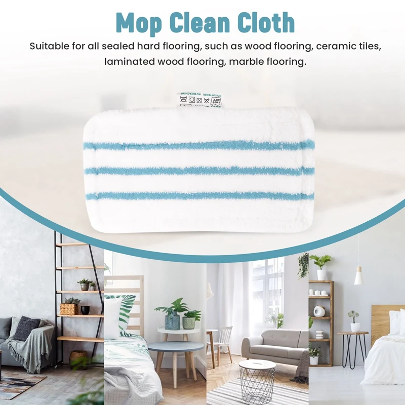 AD-حزمة مكونة من 5 وسادات من الألياف الدقيقة قابلة للغسل لغطاء استبدال ممسحة البخار المتوافق مع FSM1616، FSM1630