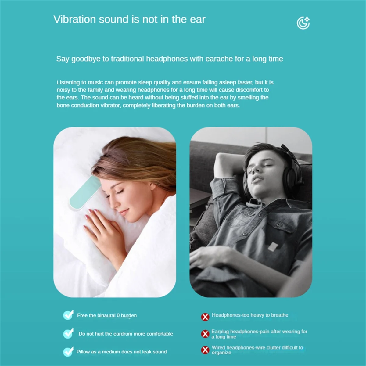 

High-quality Pillow Bluetooth Speaker White Noise Sleep Sound Box for Improved Sleep, Bone Conduction Stereo Sleep Aid Speaker A