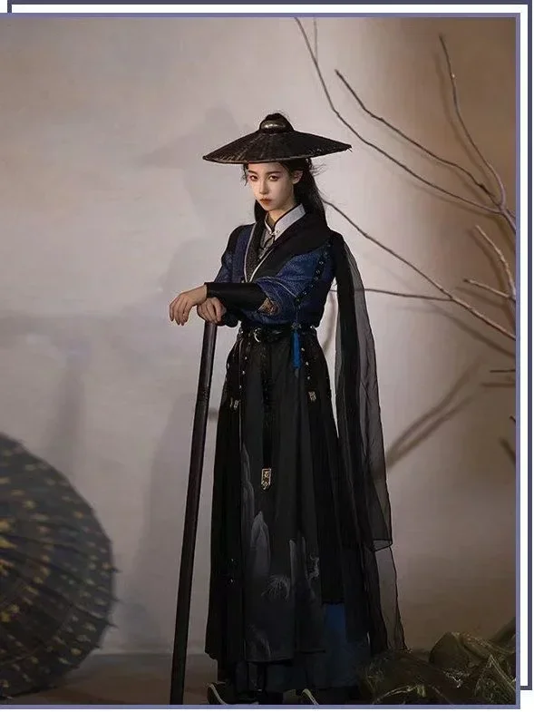 

Original Youthful Fairy Hanfu Set 2025 spring New Chinese Style Ethinic Cosume Niche Stylish Swordsman Cosplay Clothing Autumn
