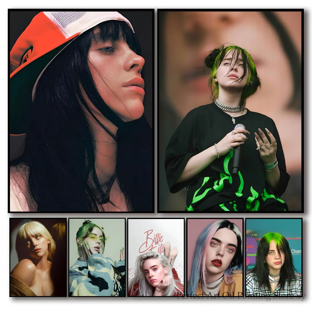 1 قطعة المغني الشهير بي بيلي المغني المشارك ورقة غرفة المعيشة المنزلي مدخل بار مطعم الفن