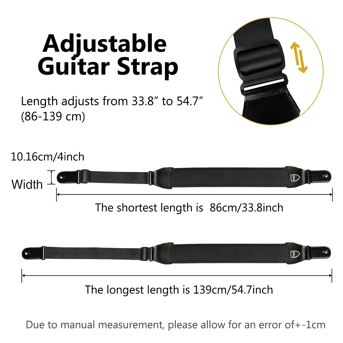 P&P 3D Sponge Guitar Strap Belt Breathable Comfortable Adjustable Acoustic Guitar Padded Straps Electric Guitar Strap Bass Belt