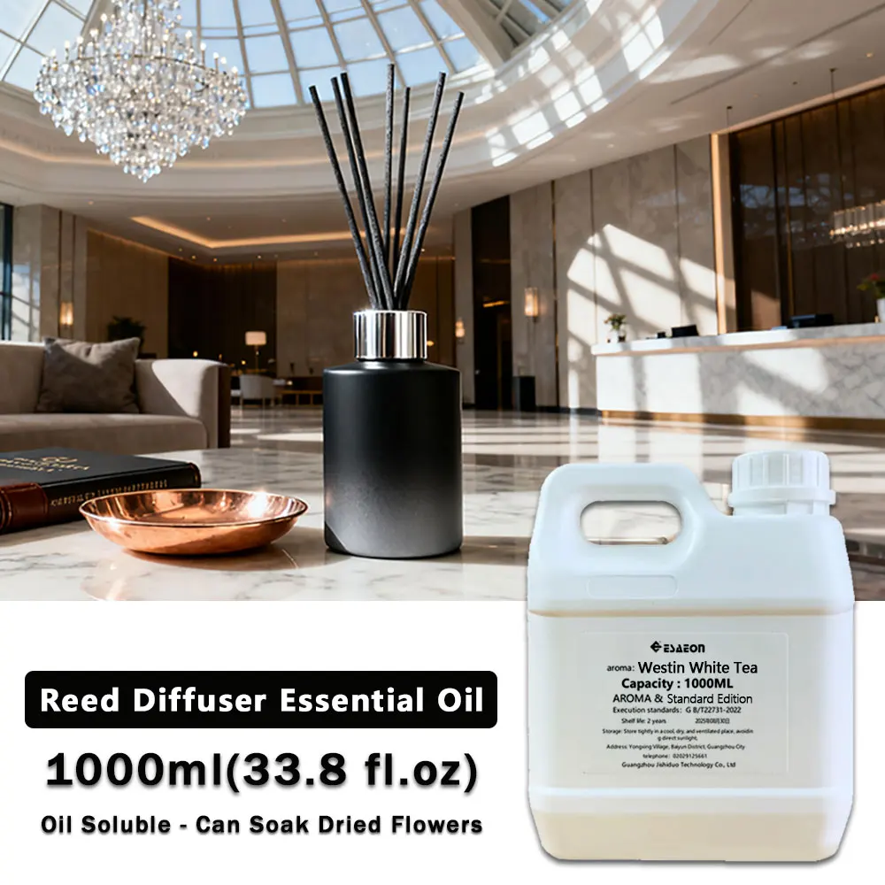 ESAEON 1000ml (33.8 fl.oz) Westin White Tea/ Aromatic Essential Oils - For Flameless Aromatherapy, Aroma Reed Diffuser Oil