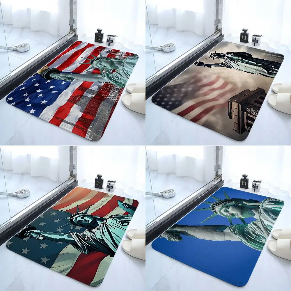 

S-Statue Of Liberty Floor Mat Art Carpet Rug For Bedroom Living Room Sofa Home Doormat Decor,Large Kid Non-slip Floor Mat