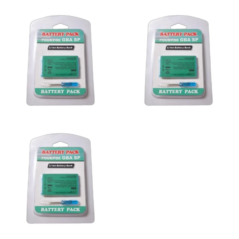Rechargeable Lithium-ion Battery Pack for GBA SP, 3.7V, 850mAh, Comes with Screwdriver image 3