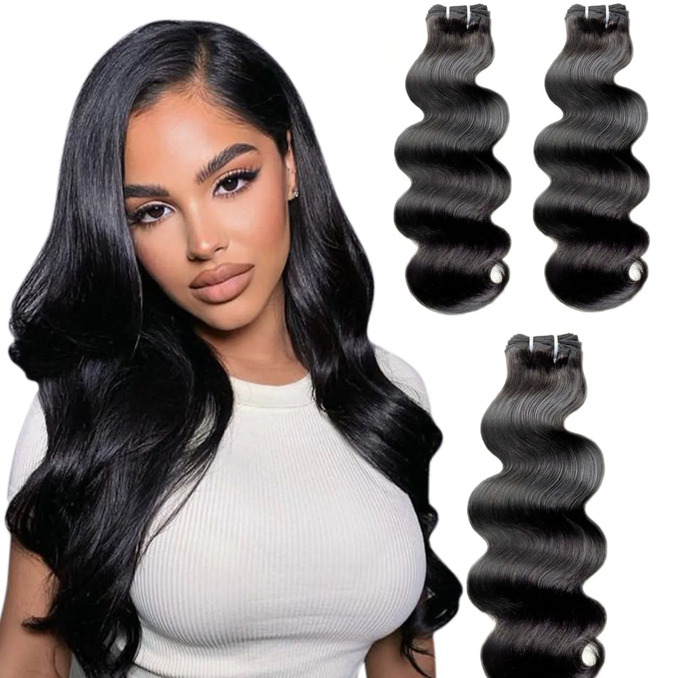 

Raw Brazilian Virgin Hair Bundles Body Wave Grade 10A Human Hair Weave Bundles Extension 3 Pcs Hair Extension