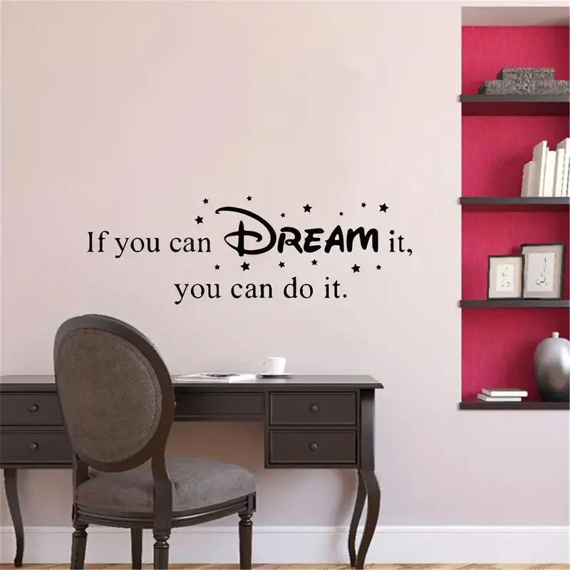 1pc Artistic Fonts Vinyl Wall Decal, 