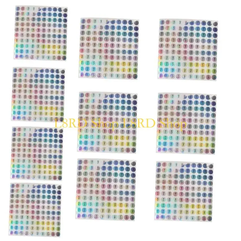 L8RD Numbered Stickers for Waterproof Polish Caps Efficient Color Sorting