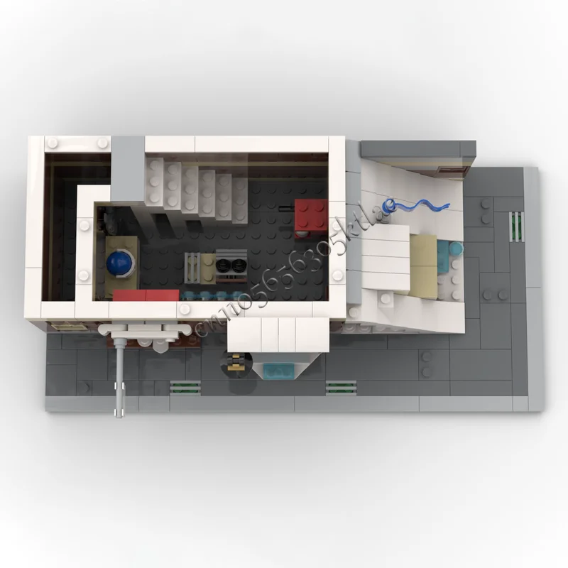 Nowy zestaw 816 elementów MOC-31080, modułowy model zimowego domku, klocki do samodzielnego montażu, kreatywna układanka dla dzieci, zabawki kolekcjonerskie, prezenty.