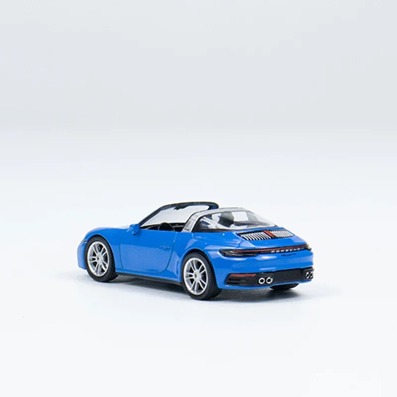 Mini GT 1:64โมเดลรถ911 Targa 4S อัลลอยด์ตายหล่อฉลามสีน้ำเงิน #610คอลเลกชัน