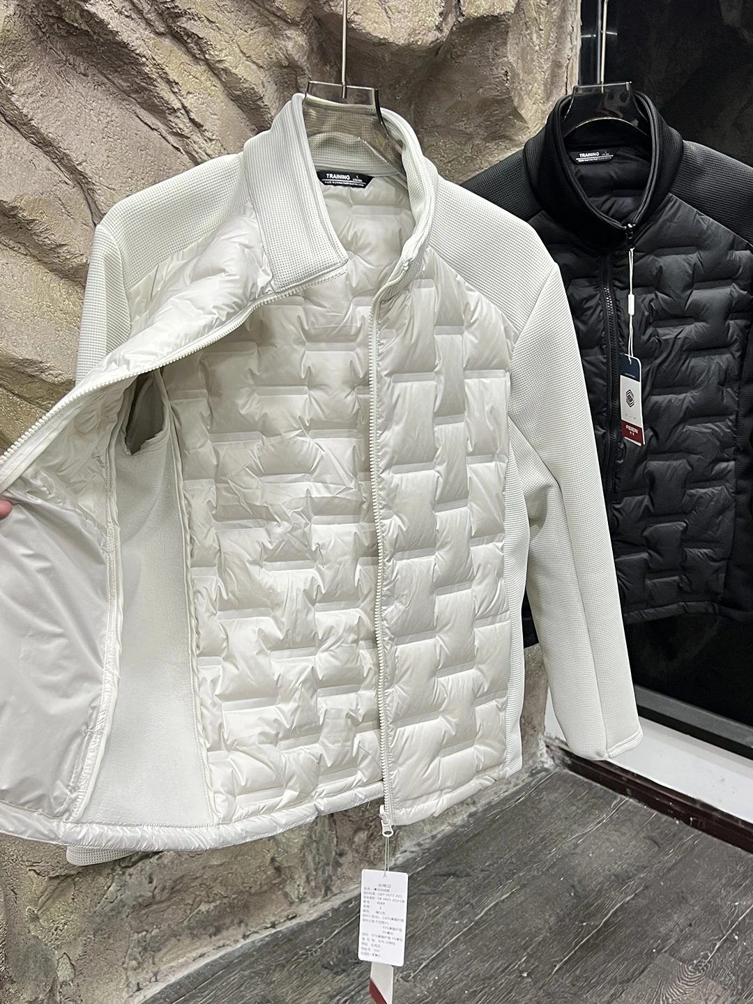 Men's Outdoor Windproof Warm Stand Collar down Jaet Inner  Pred Gel Anti-Drift Polyester Fiber Long Sve Coat