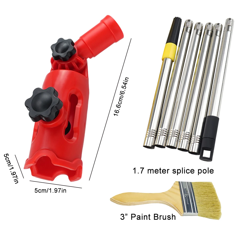 Multi-Angle Paint Brush Extender Paint Brush Extension Handle Detachable Telescopic Rod Removable Extension Rod for High Ceiling