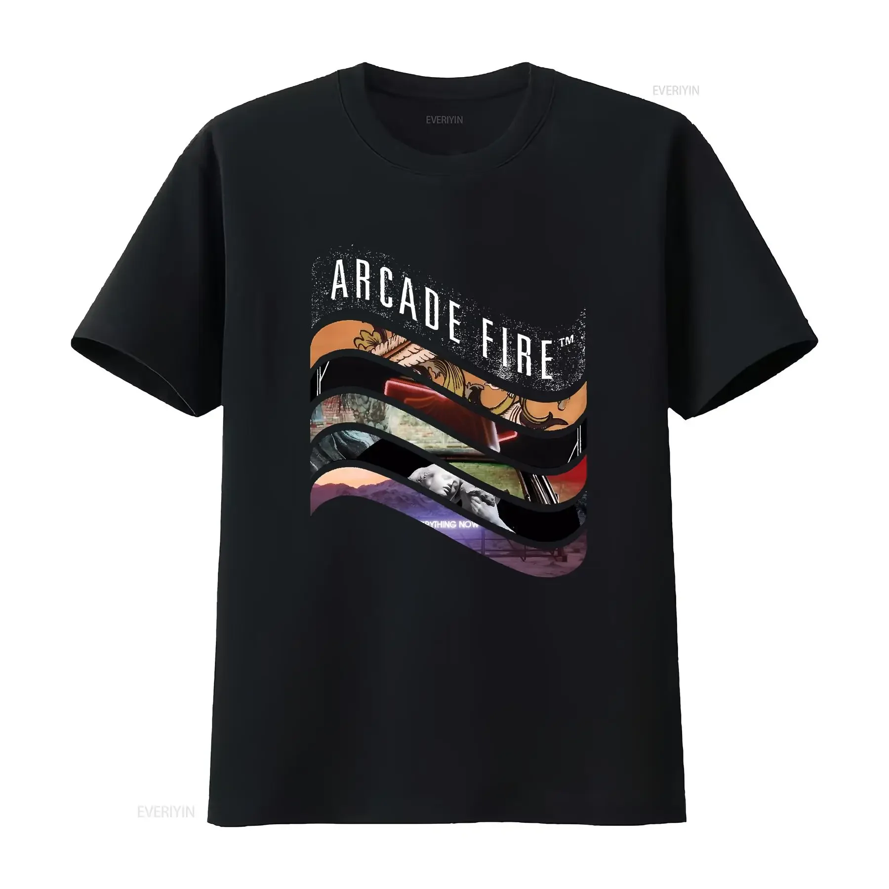 

New Popular Arcade Fire shirt Family Men All Size T 1NN488 vintage Washed Unisex Soft Top For Everyday Wear homme Casual