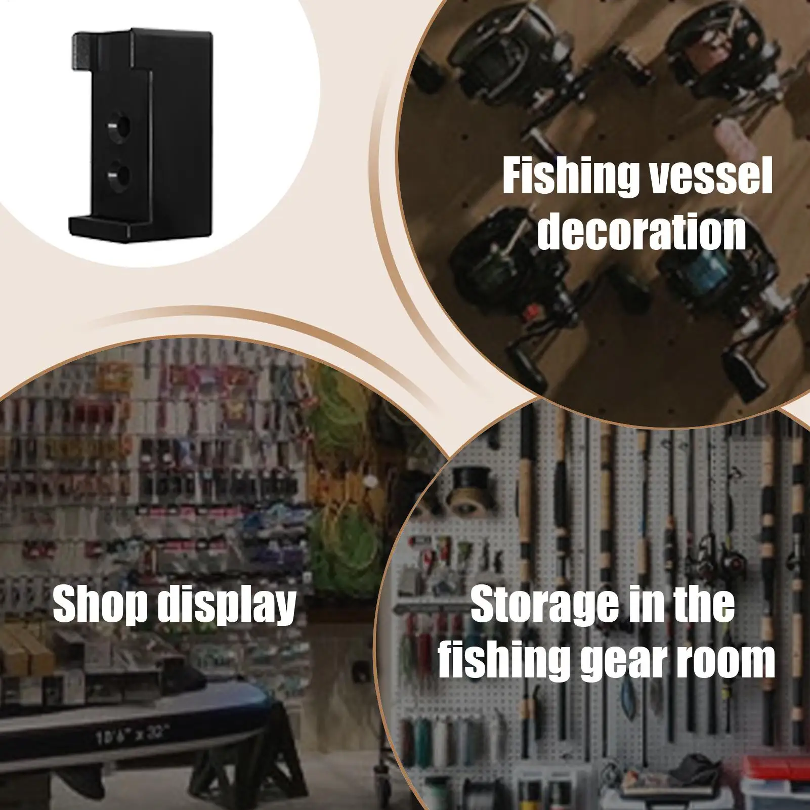 Fishing Reel Holder Fishing Reel Wall Fish Gear Equipment Quick Release Tackle Storage Hanger For Boat Kayak Truck Garage