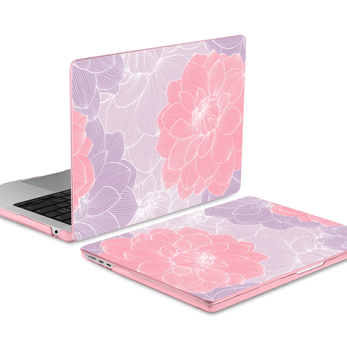 Imagem -02 - Estojo de Impressão Floral para Macbook Hardcase de Plástico Novo m1 m2 Chip m3 A3113 A2918 A2681 A2338 A2442 A2779 A2337 Pro 13 14 Air A2179