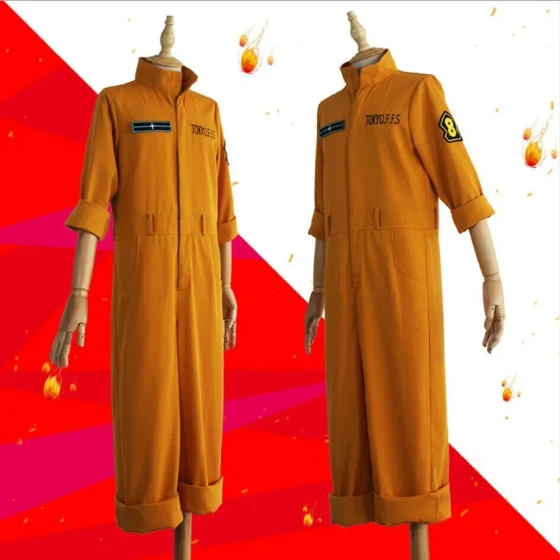 Shinra Kusakabe Cosplay Costume Enn Enn No Shouboutai Fire Force Jumpsuit Maki Oze Cosplay Wig Kotatsu Tamaki Fire Service