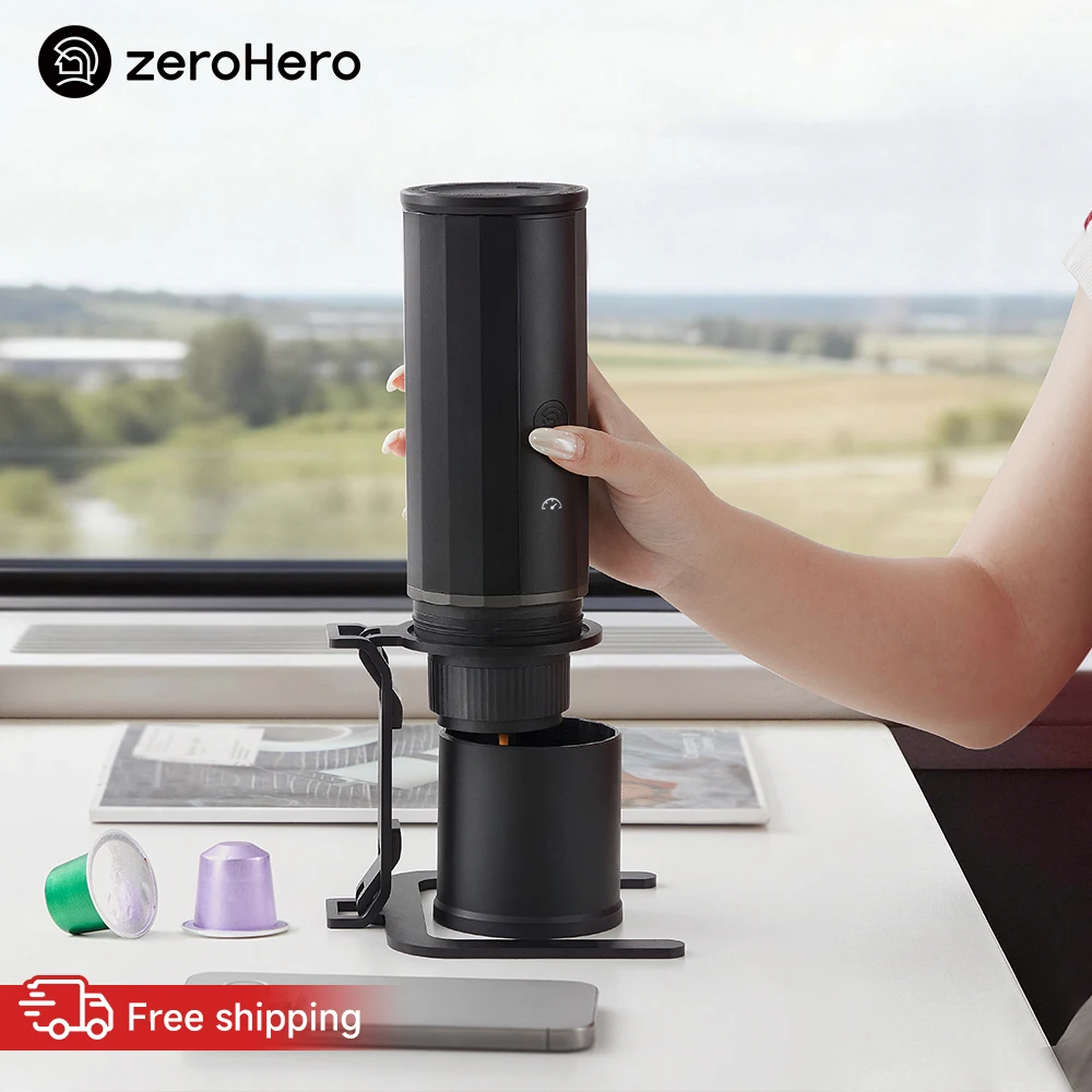 zeroHero Heropresso Pro 665g Wireless 7500mAh 20 Bar Pump for Outdoor Adventures Home Office Espresso Brewing Pro Kits and Maxxx