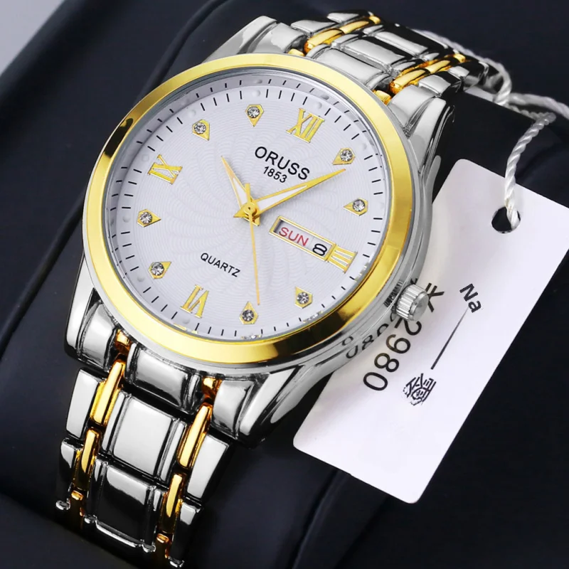 Counter Automatic Mechanical Watch Watch Men's Calendar Luminous Waterproof Ultra-Thin Non-Mechanical Watch Stainless Steel Home