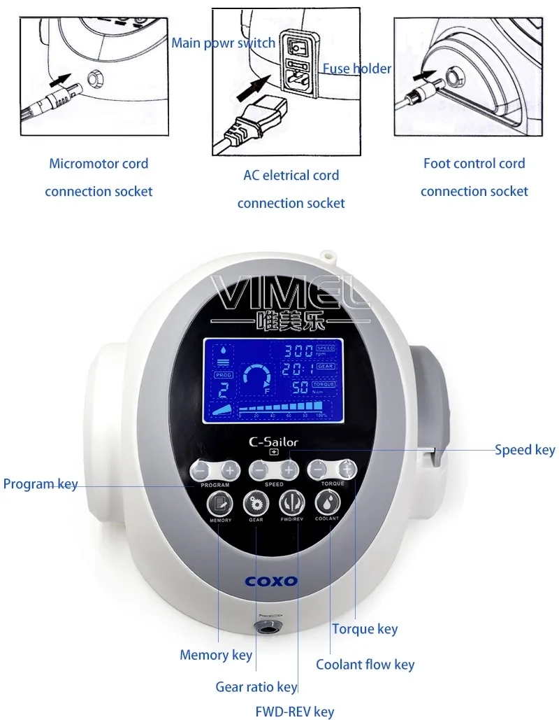 C-SAILOR Dental Implant Machine  Surgical Brushless Motor Pedal Control With 20:1 Contra Angle Implantation System