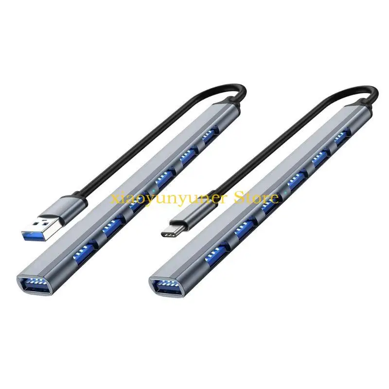 

P9JB 7-портовый USB-концентратор Type-C USB3.0 сплиттер-расширитель USB-концентратор док-станция для компьютера Аксессуары для