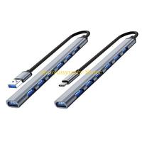 P9JB 7-Port Type-C USB HUB USb3.0 Splitter Expander USB HUB Docking Station for Computer PC Accessories