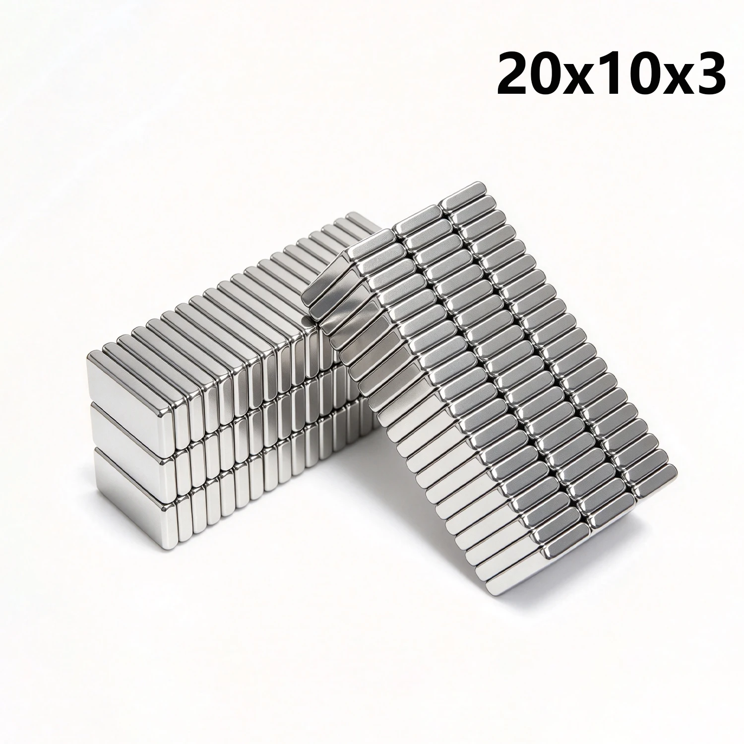 Super Strong Neodymium Rectangular Magnet 20mm X 10mm X 3mm Super Powerful Strong Magnetic Permanent 20*10*3 for Fridge, DIY