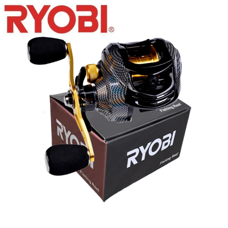 Neue RYOBI Angelrolle 7.2:1 Baitcasting-Rolle 18KG Max Bremskraft Kunstköder-Angelrolle für Bass im Meeresangeln