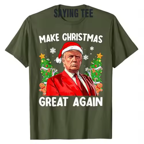 Make Christmas Great Again Funny Santa MAGA Men Xmas T-Shirt Novelty Gift Humorous Ugly Christmas Sweater Saying Tee Y2k Top - Image 8
