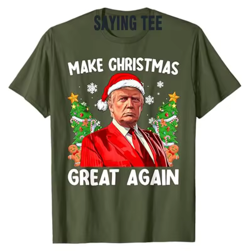 Make Christmas Great Again Funny Santa MAGA Men Xmas T-Shirt Novelty Gift Humorous Ugly Christmas Sweater Saying Tee Y2k Top - Image 8