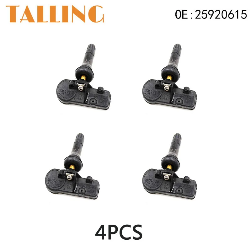 

25920615 4Pcs TPMS Tire Pressure Sensor for Chevrolet Express Aveo Silverado Suburban Cadillac Buick GMC Yukon Suzuki Pontiac