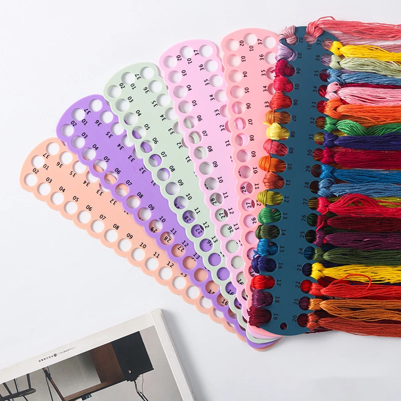 Embroidery Thread Organizer Cross Stitch Threads Storage Holder Board With Color Number Thread Sorter Tools Sewing Accessories