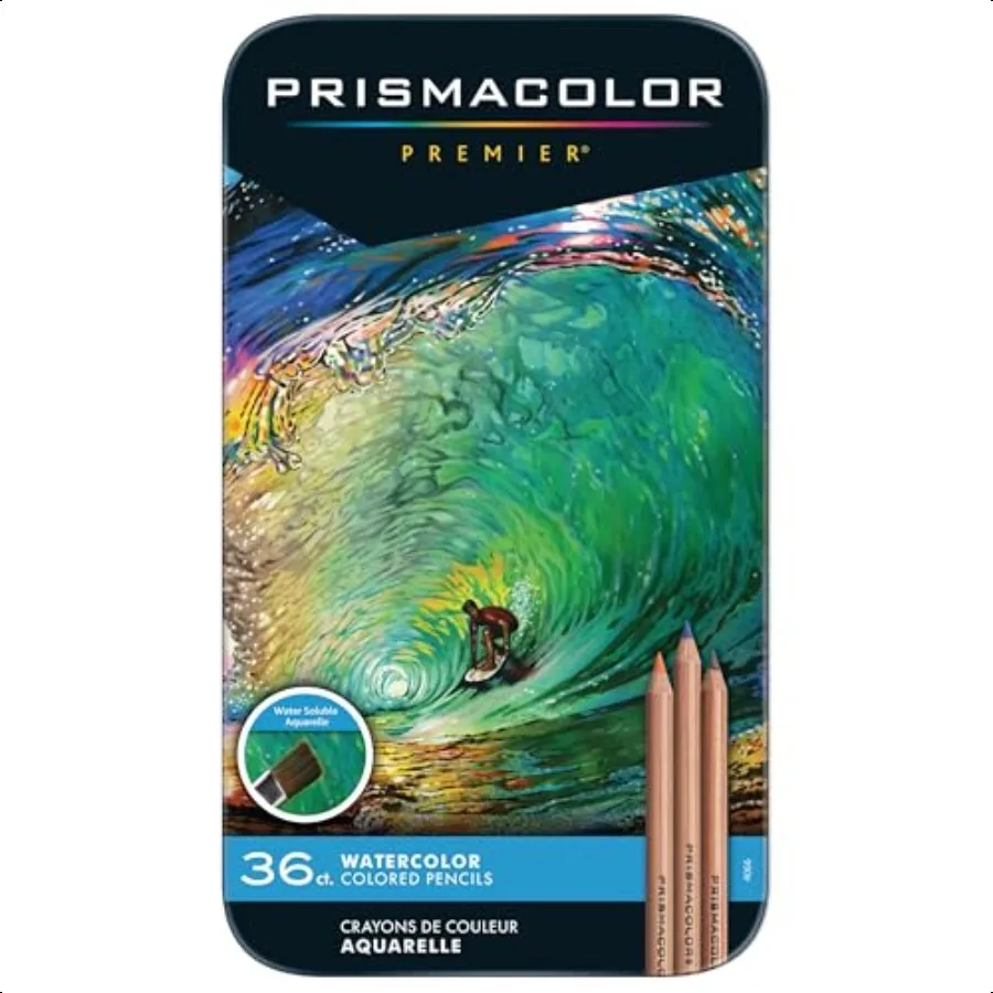 

Premier Colored Pencils WaterSoluble Color Pencil Set Assorted Colors Adult Coloring 36 Count