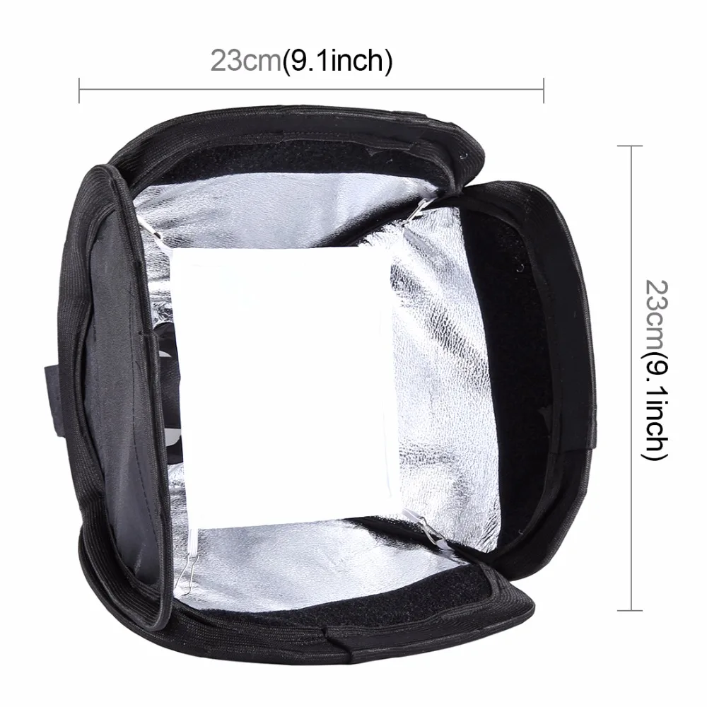 23x23cm Portable Flash Light Softbox Speedlight Diffuser for 580EX 430EX 600EX for Canon Nikon Pentax Soft box Cover