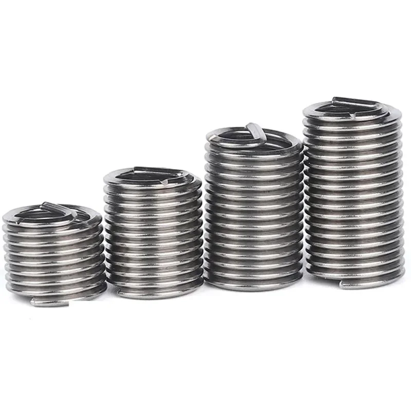 10pcs M6x0.75 M7x1.0  M8x1.0 M10x1.0 M10x1.25 stainless steel Fine thread wire thread insert sleeve Bushing Helicoil