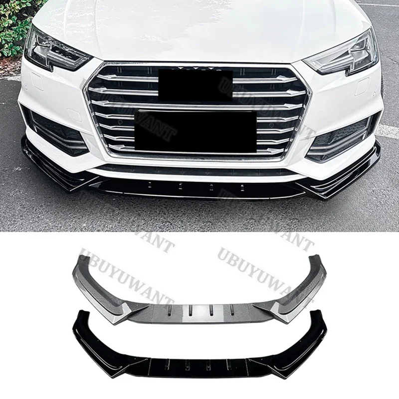 For Audi A4 B9 S-line 2017 2018 2019 Car Front Bumper Lip Splitter Diffuser Spoiler Bumper Guard Regular Style Body Kit view 2