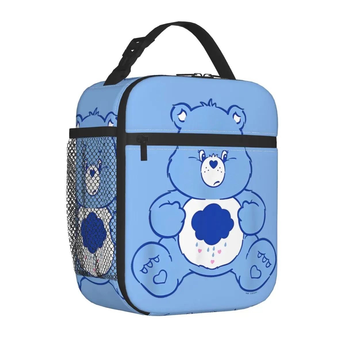 

Care Bears Grumpy Bear Облачный живот Значок Изолированные сумки для обеда Многоразовая термосумка Большая коробка для обеда Колледж Сумка для пикника Bento