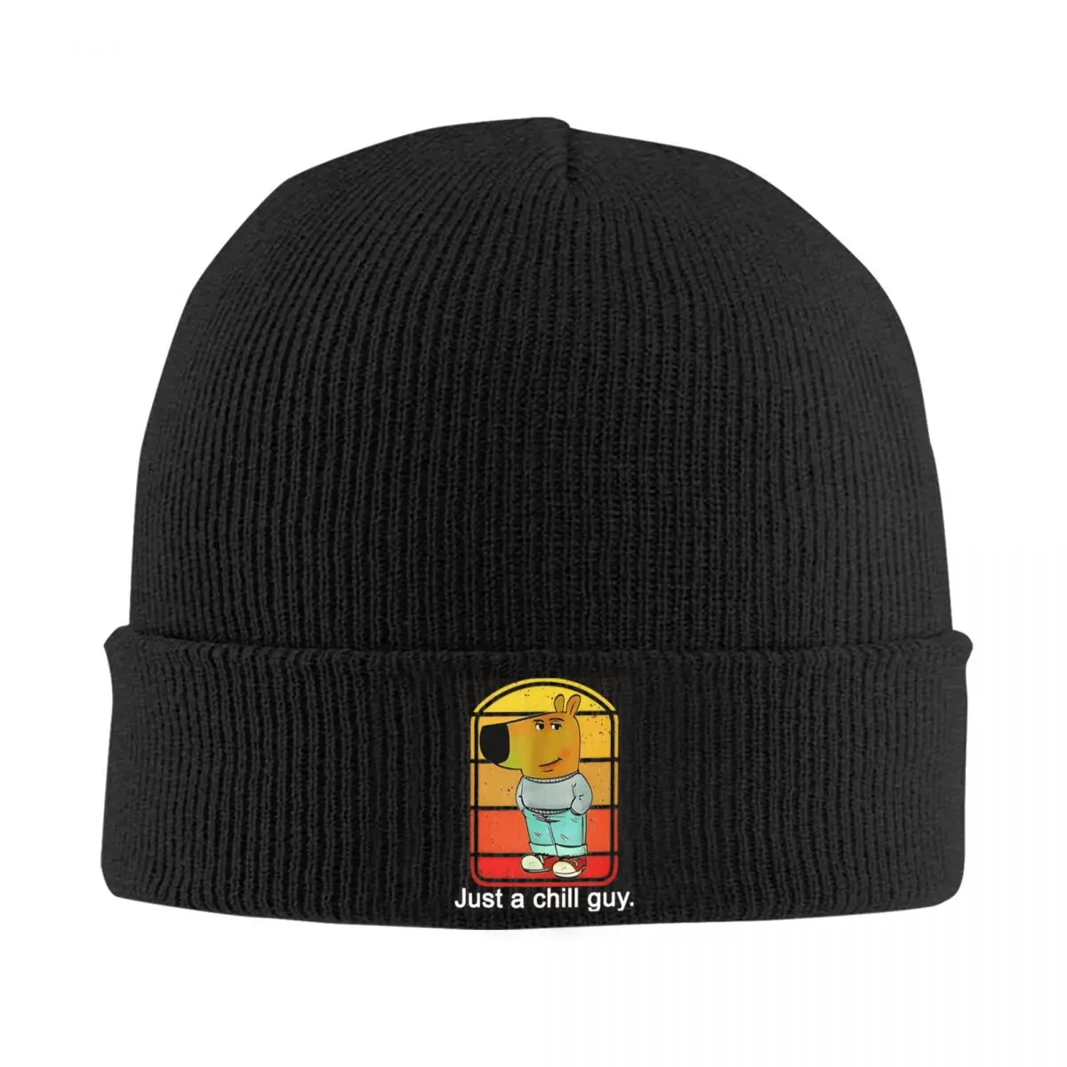 Chill Guy Dog Beanie Hats Funny Chill Guy Skullies Beanies Kpop Warm Men Women Unisex Caps Spring Pattern Cute Bonnet Hats Gift