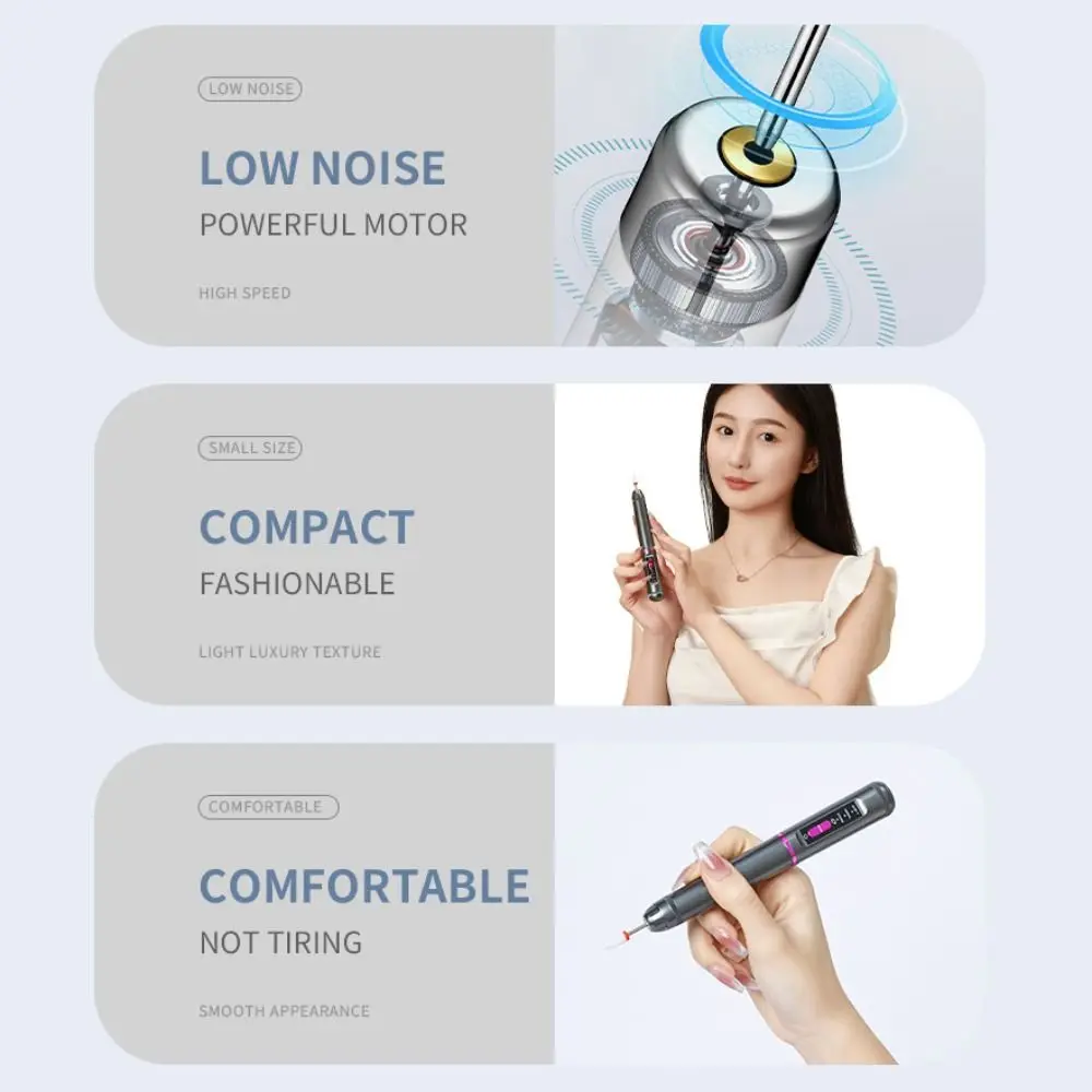 

Высокоскоростная электрическая дрель для ногтей, профессиональная портативная маникюрная мельница, малошумное удаление омертвевшей кожи