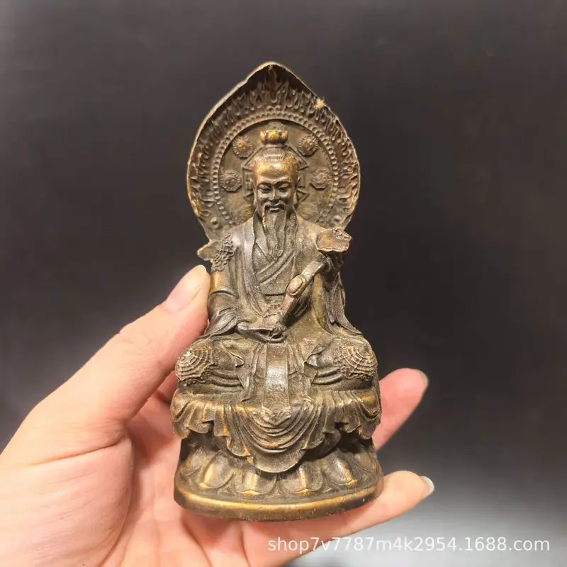 Antique Brass Craft Set of Three Immortals for Home Decoration