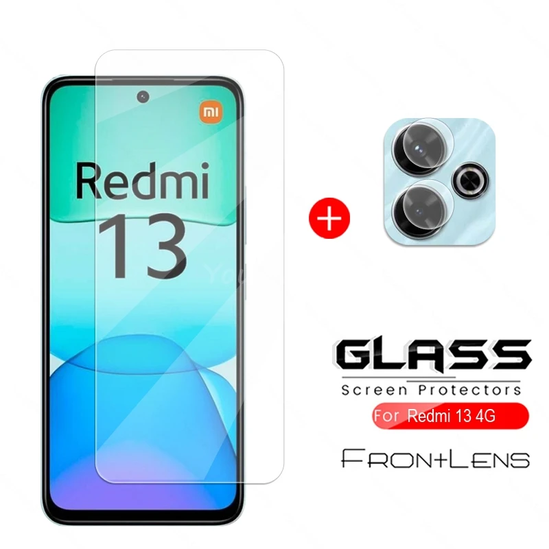 

For Xiaomi Redmi 13 Glass Redmi 13 Tempered Glass Phone Screen Protector Tempered Film 9D Camera Film Xiaomi Redmi 13 Glass
