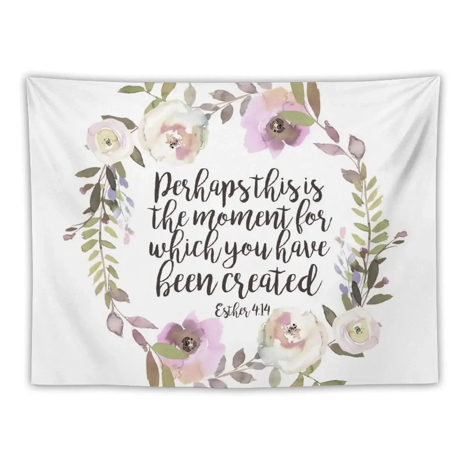 Christian Quote - Esther 4:14 Tapestry Wall Art Decoration For Bedroom Outdoor Decor Wall Decoration Tapestry