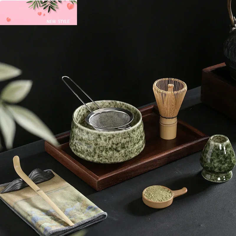 

Indoor Beverage Shop Tea-making Tools Accessories 4pcs Japanese Matcha Set Safe Bamboo Whisk Teaspoon Tea Sets Birthday Gifts